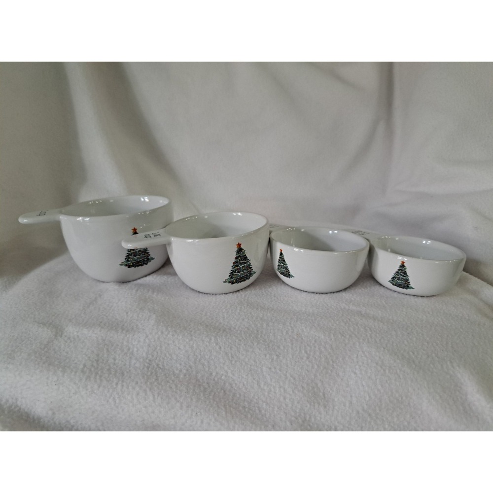 RAE DUNN Measuring Cups Christmas Tree Holiday 2024. 1 Set of 4 - Picture 4 of 5